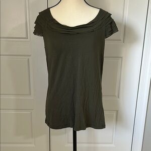 Anne Klein Olive Women’s Ruffled Blouse